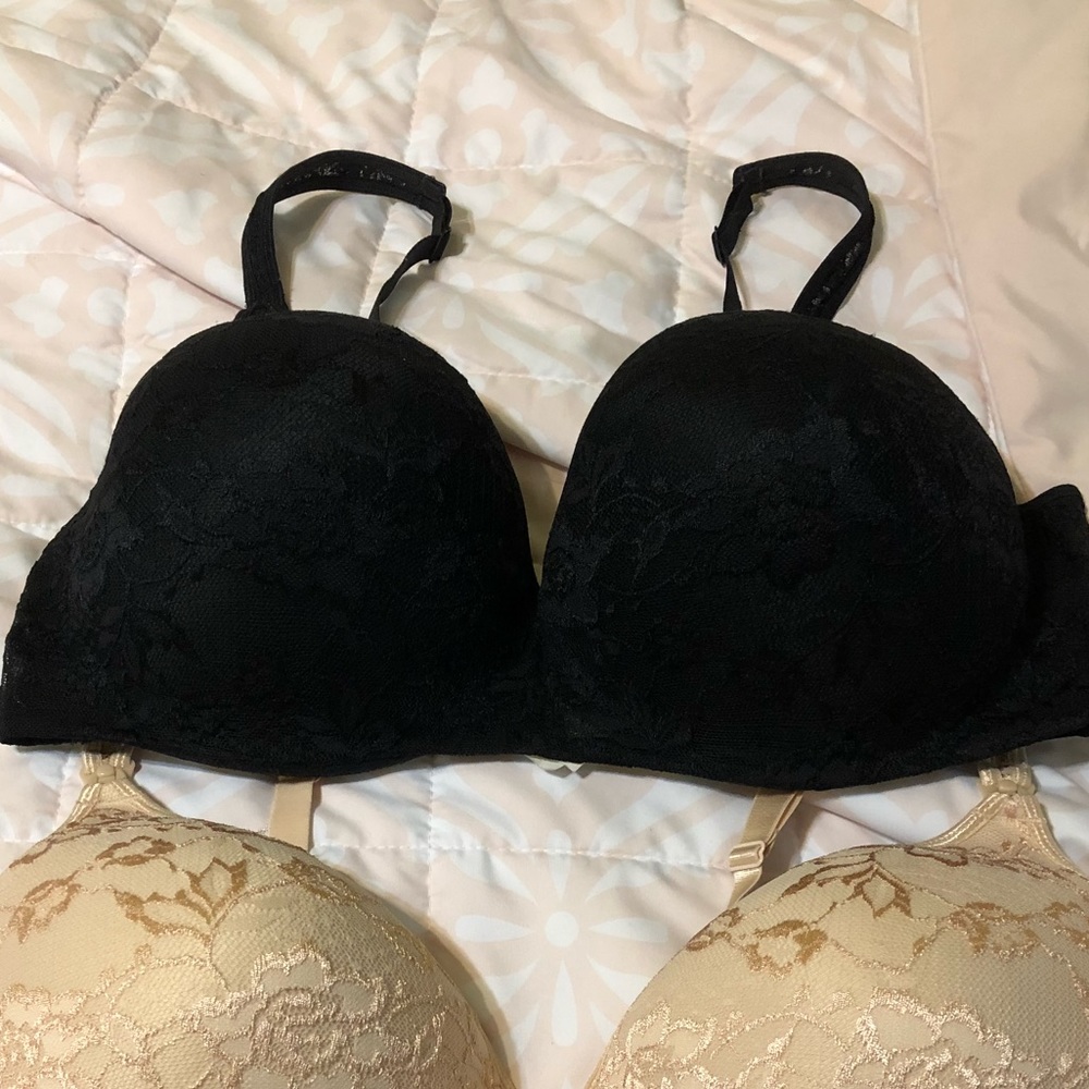 Motherhood Maternity bra black lace sz 46F
